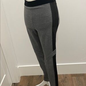 BCBGMaxAzria Rayon Poly Leggings. Nice structure, slimming leg. Versatile! Comfy